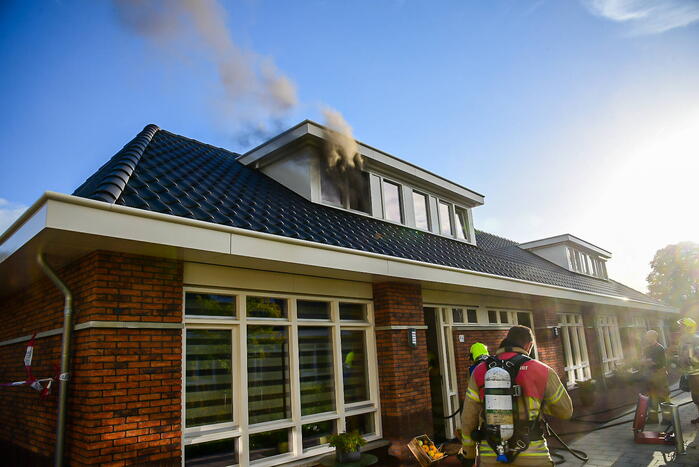 Veel rook door brand in warmtepomp
