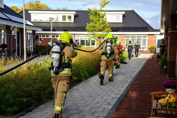 Veel rook door brand in warmtepomp