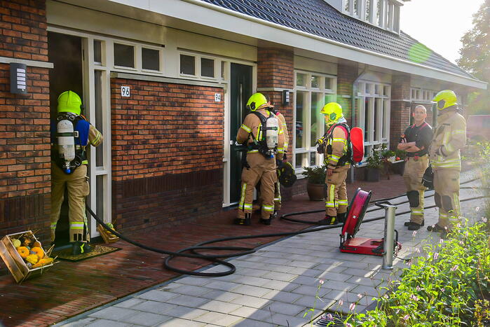 Veel rook door brand in warmtepomp