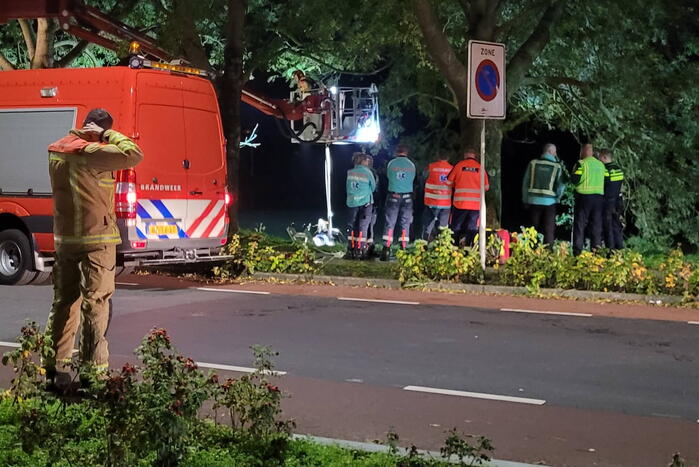 Zoekactie na aantreffen scootmobiel in water