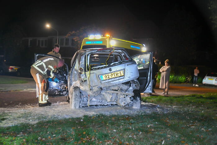 Politiewagen betrokken bij botsing