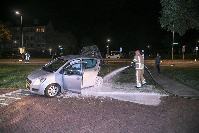 Politiewagen betrokken bij botsing