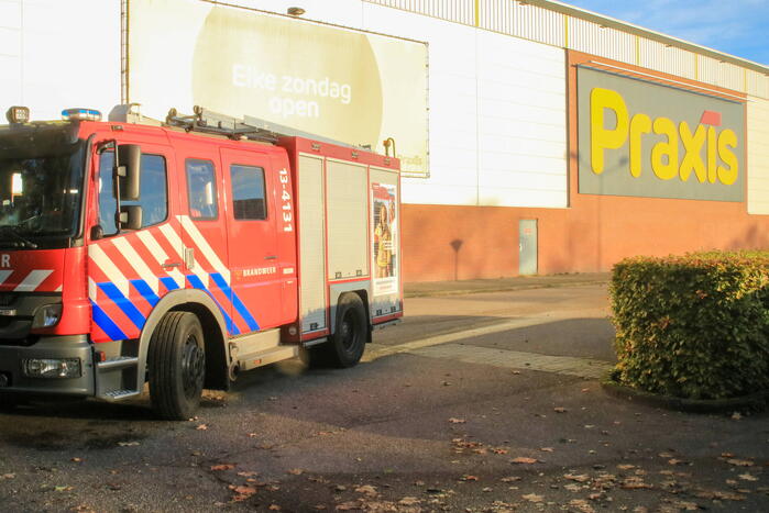 Brand in pand van Praxis bouwmarkt