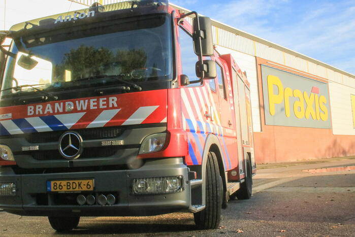 Brand in pand van Praxis bouwmarkt