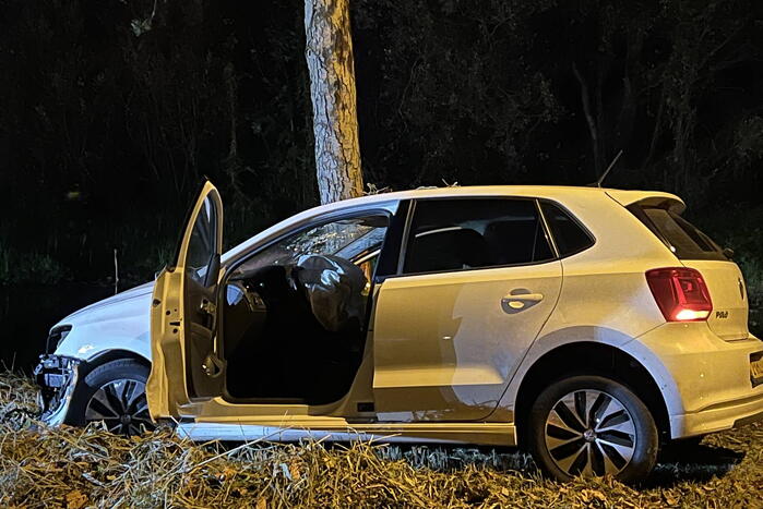 Automobilist vliegt uit de bocht en knalt tegen boom