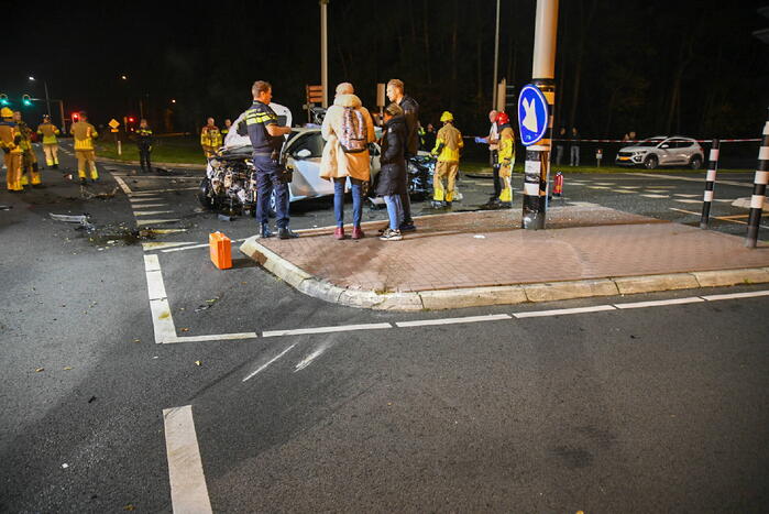 Botsing tussen twee personenauto's