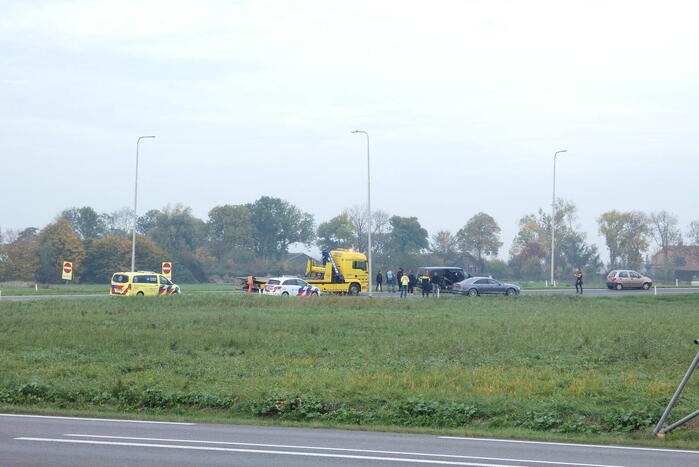 Veel schade bij aanrijding oprit