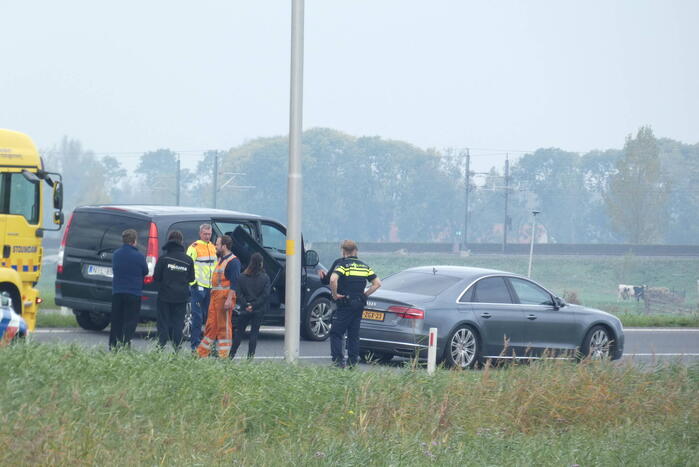 Veel schade bij aanrijding oprit