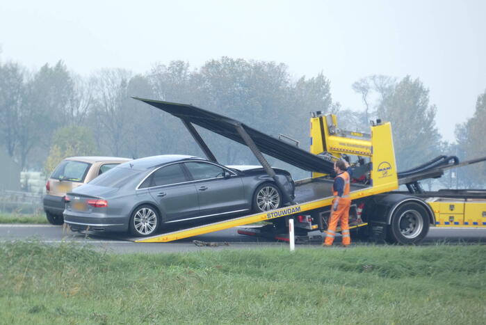 Veel schade bij aanrijding oprit