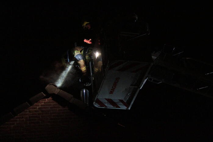 Schoorsteenbrand snel onder controle