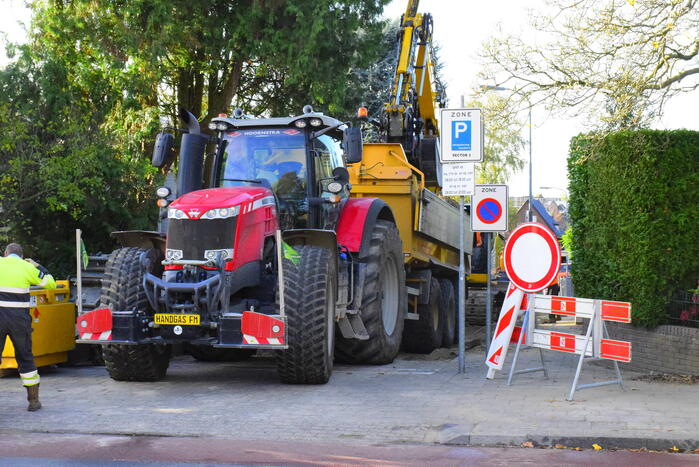 Gaslekkage bij wegwerkzaamheden