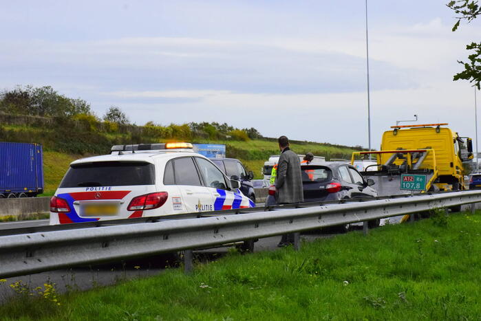 Flinke file door eenzijdig ongeval