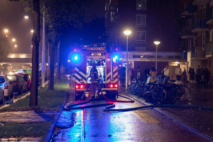 Tientallen appartementen ontruimd door brand