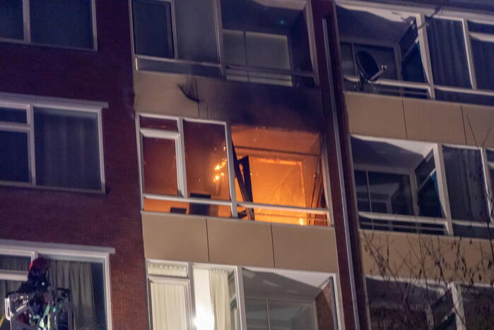 Tientallen appartementen ontruimd door brand