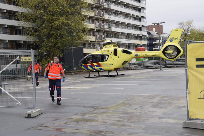 Traumahelikopter trekt veel bekijks