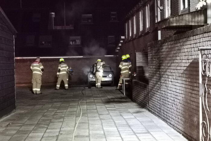 Auto beschadigd door brand