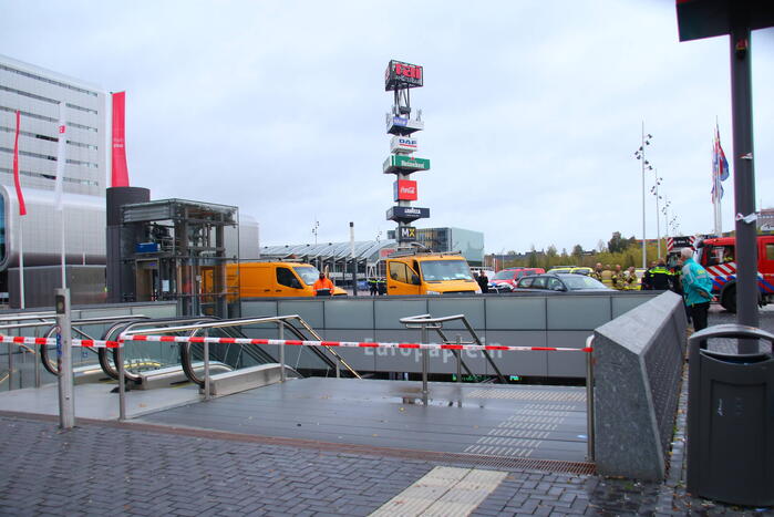 Veel rookontwikkeling op metrostation