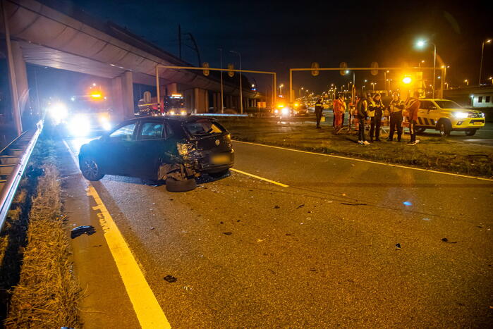 Veel schade na flinke aanrijding
