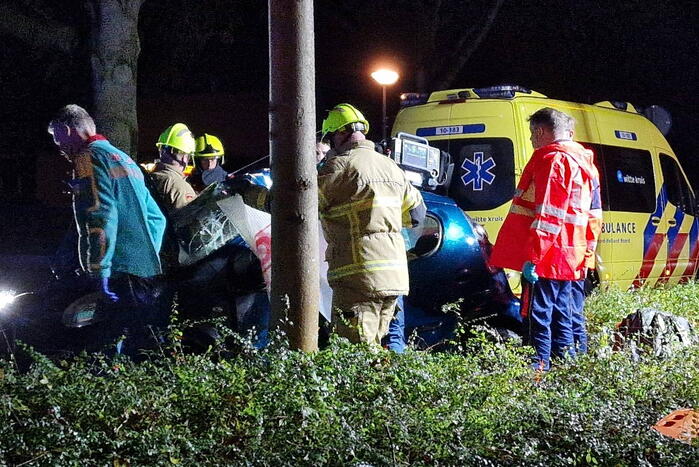 Twee gewonden bij ernstig eenzijdig ongeval