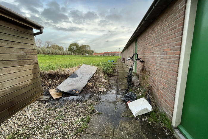 Rommel in brandgang in brand gevlogen