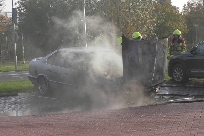 Hevige rookontwikkeling bij autobrand
