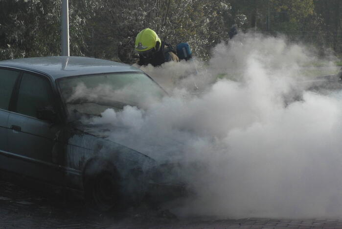 Hevige rookontwikkeling bij autobrand