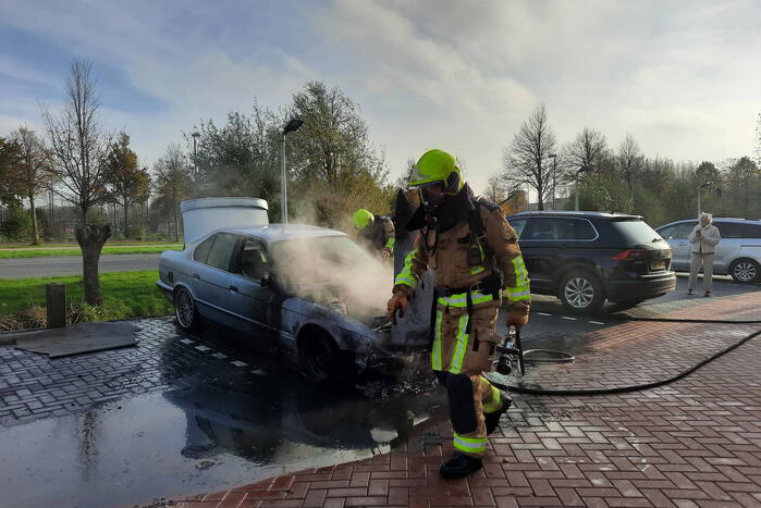 Hevige rookontwikkeling bij autobrand