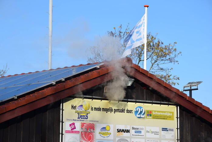 Uitslaande brand in clubgebouw tennisvereniging