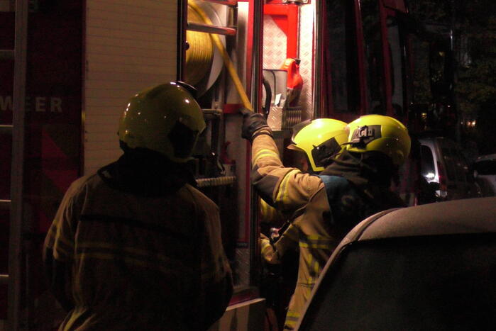 Auto gaat in vlammen op