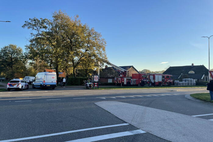 Brand in schoorsteen van woning