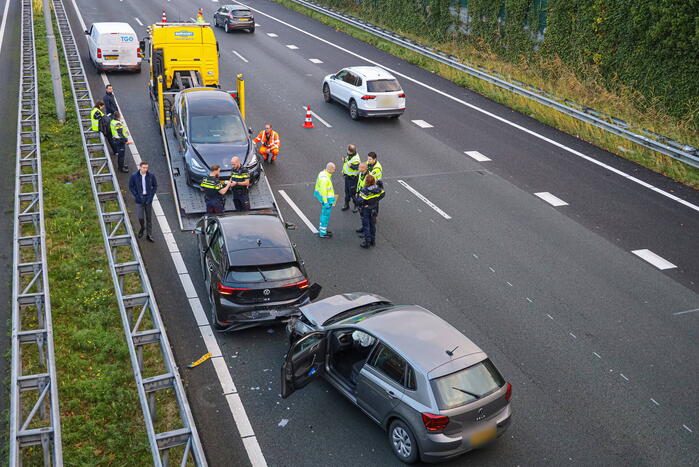 Meerdere voertuigen betrokken bij kettingbotsing