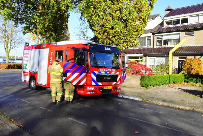 Gaslekkage in tuin van woning