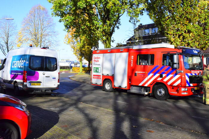 Gaslekkage in tuin van woning
