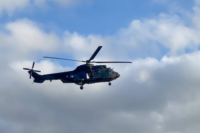 Militaire oefening op vliegbasis Valkenburg