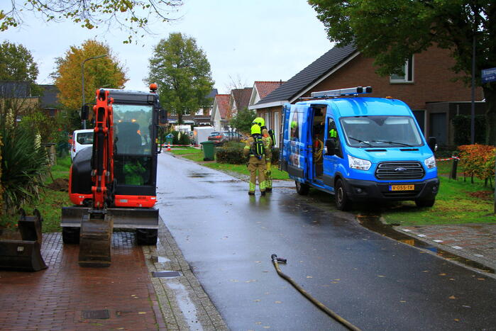 Flinke gaslekkage bij graafwerkzaamheden