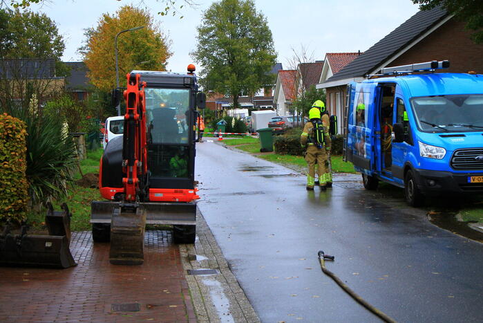 Flinke gaslekkage bij graafwerkzaamheden