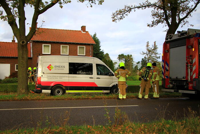 Gaslekkage ontstaan bij woning