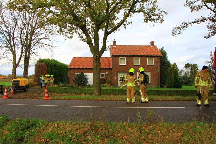 Gaslekkage ontstaan bij woning