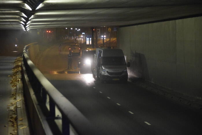 Weg afgesloten door plaatsing voetgangersbrug