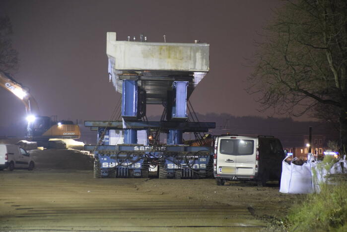 Weg afgesloten door plaatsing voetgangersbrug