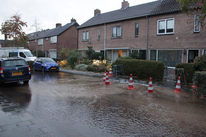 Vrouw valt in sinkhole door waterlekkage