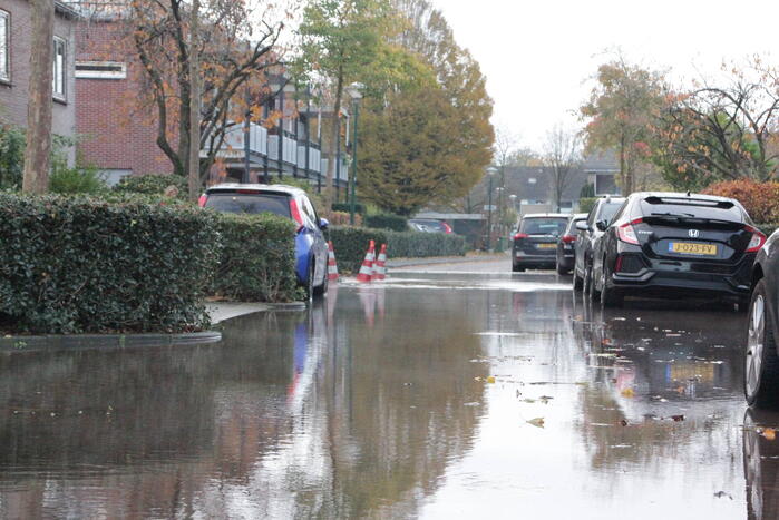 Vrouw valt in sinkhole door waterlekkage