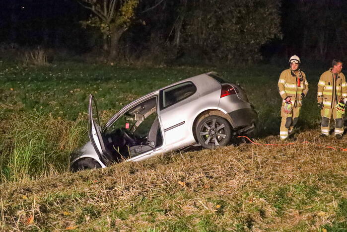 Auto in de sloot wie is de bestuurder
