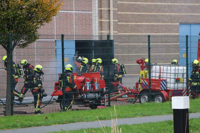 Flinke rookontwikkeling bij brand in hoogspanningscentrale