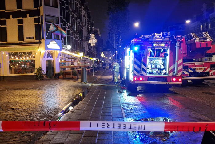 Brand in keuken van restaurant
