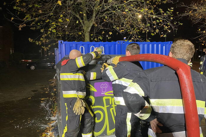 Brand in textielcontainer snel geblust