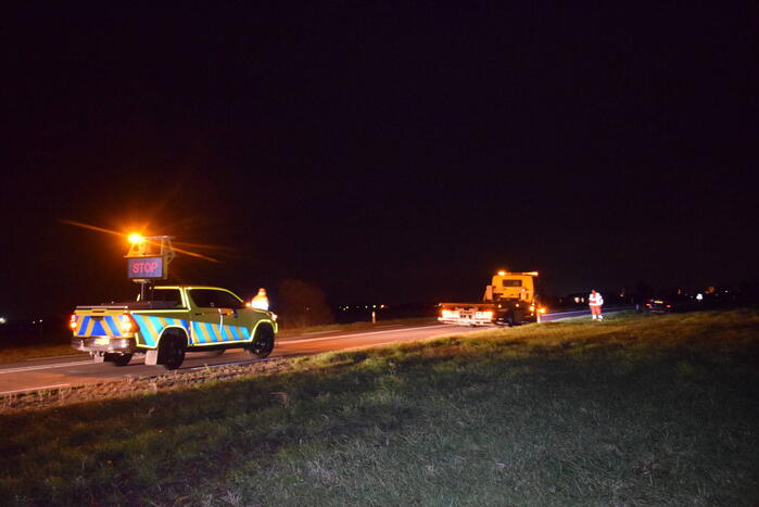 Auto zwaar beschadigd bij eenzijdig ongeval