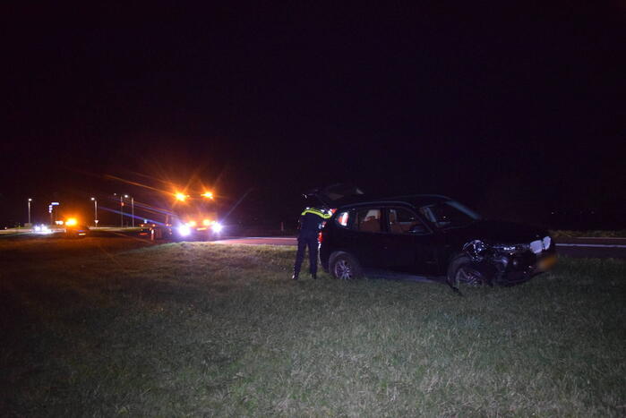Auto zwaar beschadigd bij eenzijdig ongeval