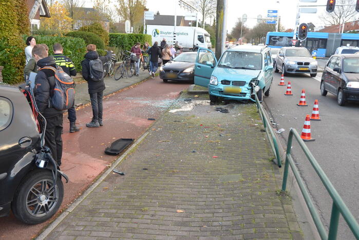 Veel schade bij kop-staart aanrijding