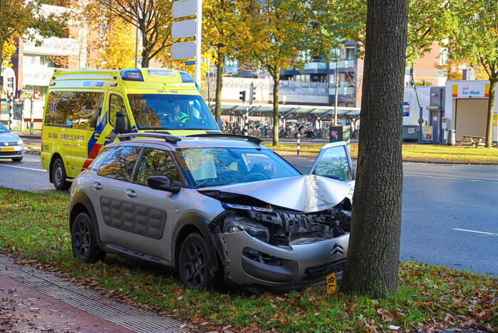Automobilist botst tegen boom